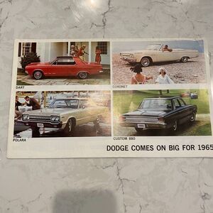 1965 Dodge Dart Coronet Polara Custom 880 Automobile Dealer Sales Brochure